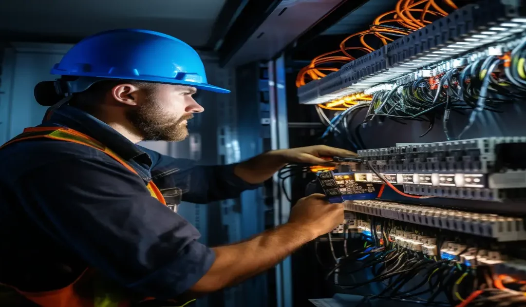 Commercial electricians in Atlanta working in Electrical panel