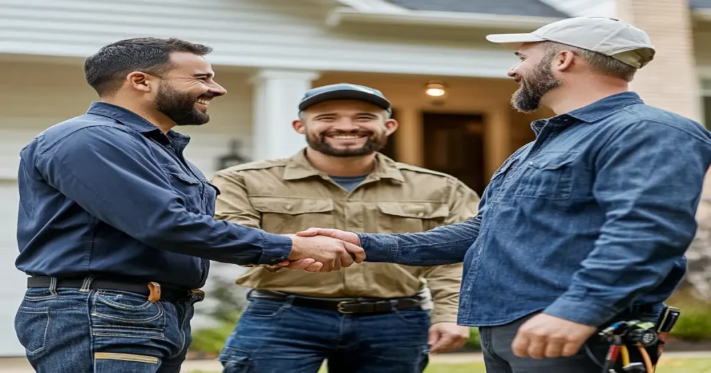 Happy customers with a professional electrician from Mr Dee’s Electric Service in Columbus, GA