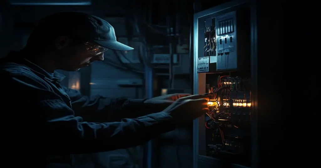 Technician responding to an electrical emergency in Columbus, GA
