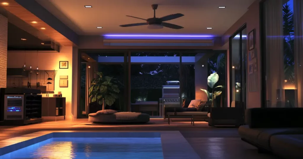 Illustration of high summer electrical load in a home
