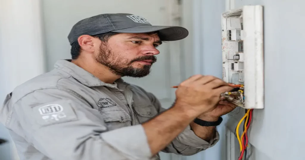 Licensed local electrician in Sylvester GA performing surge protection installation